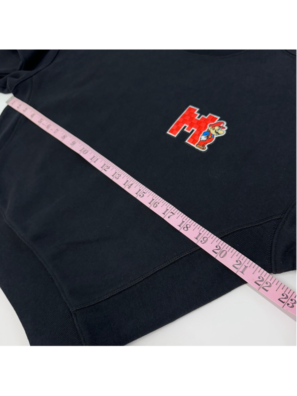 Champion x Super Mario Bros Reverse Weave Cropped Mockneck Black Women's M - Picture 9 of 16